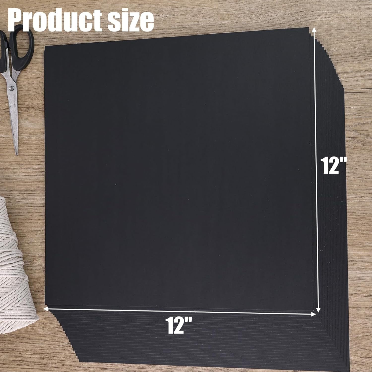 100 Sheets Black Cardstock, 12 X 12 Inch Craft Paper 230Gsm Construction Paper for Crafts Printer Invitations Card Making