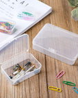 28 Pieces Mixed Sizes Rectangular Empty Mini Plastic Storage Containers with Lids for Small Items and Other Craft Projects (Clear)