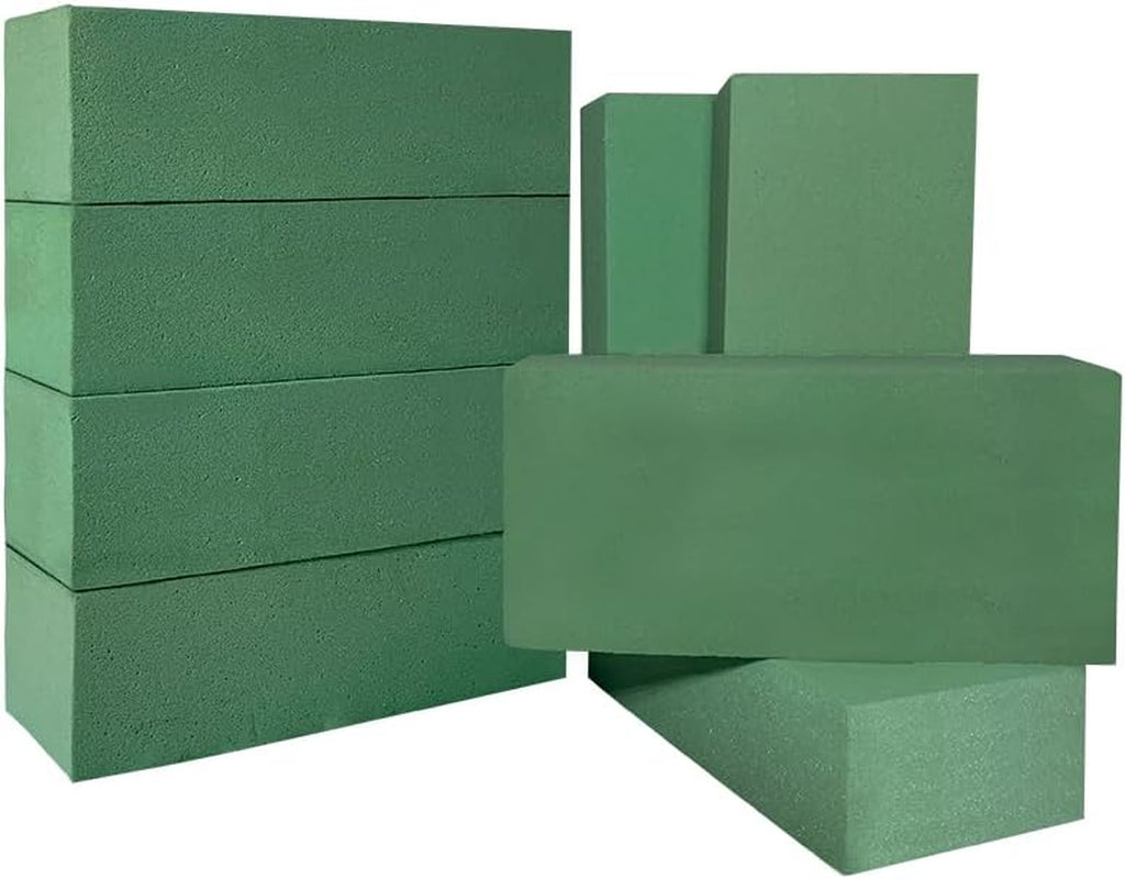 6 PCS Floral Foam for Fresh &amp; Artificial Flowers Each 8.8” L X 4.1” W X 2.75” H Wet and Dry Floral Foam Blocks Weddings, Birthdays, Home, Office, Garden Decorations (6)