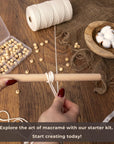 Macrame Kits for Adults Beginners with 112 Macrame Supplies and 5 Projects Book: DIY Macrame Kit Includes 165 Yards Macrame Cord with Craft Supplies & Materials to Start Macrame!