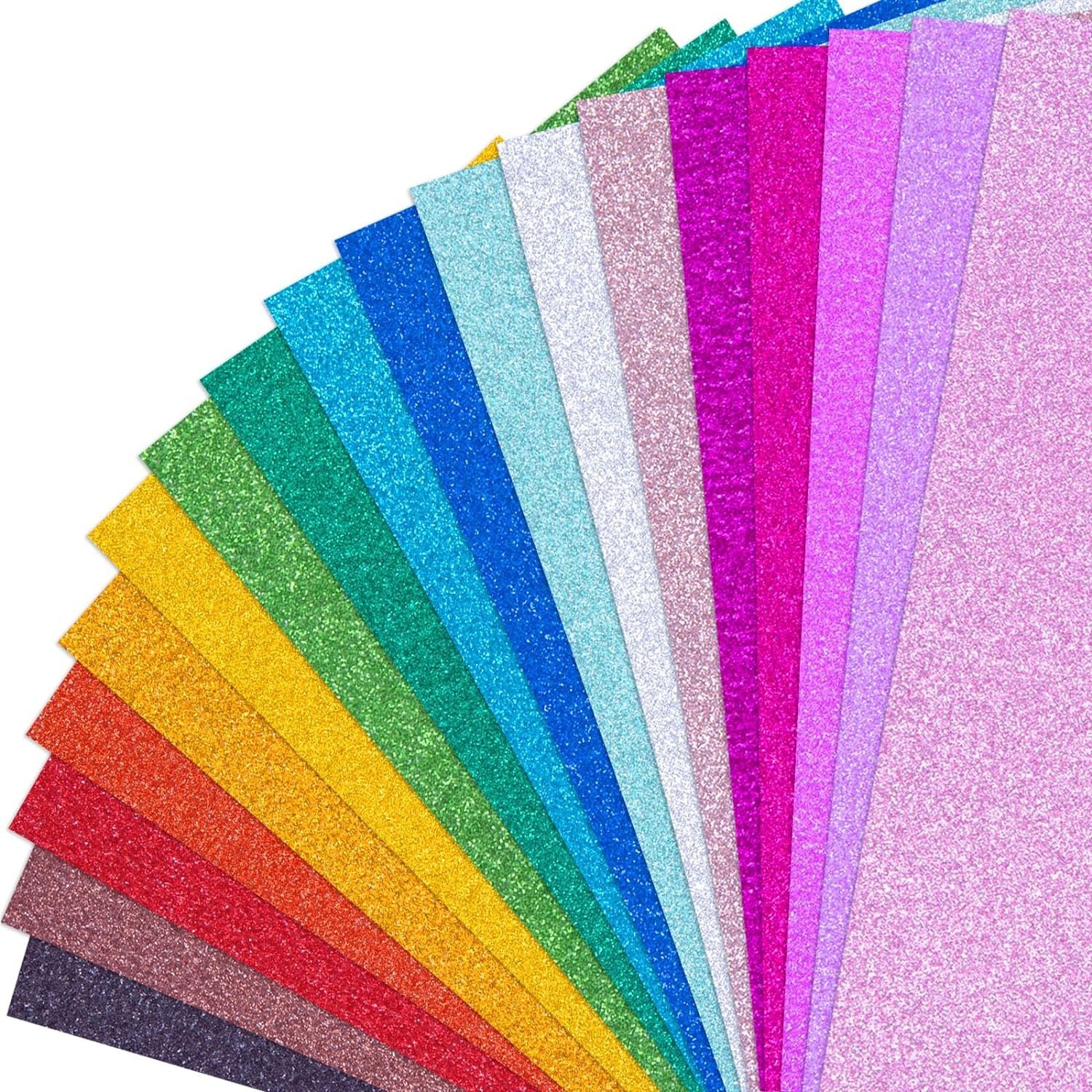 Glitter Cardstock Paper, 36 Sheets Sparkly Paper A4 Premium Craft Cardstock 18 Colors for Card Making Paper Crafting Scrapbook 250GSM