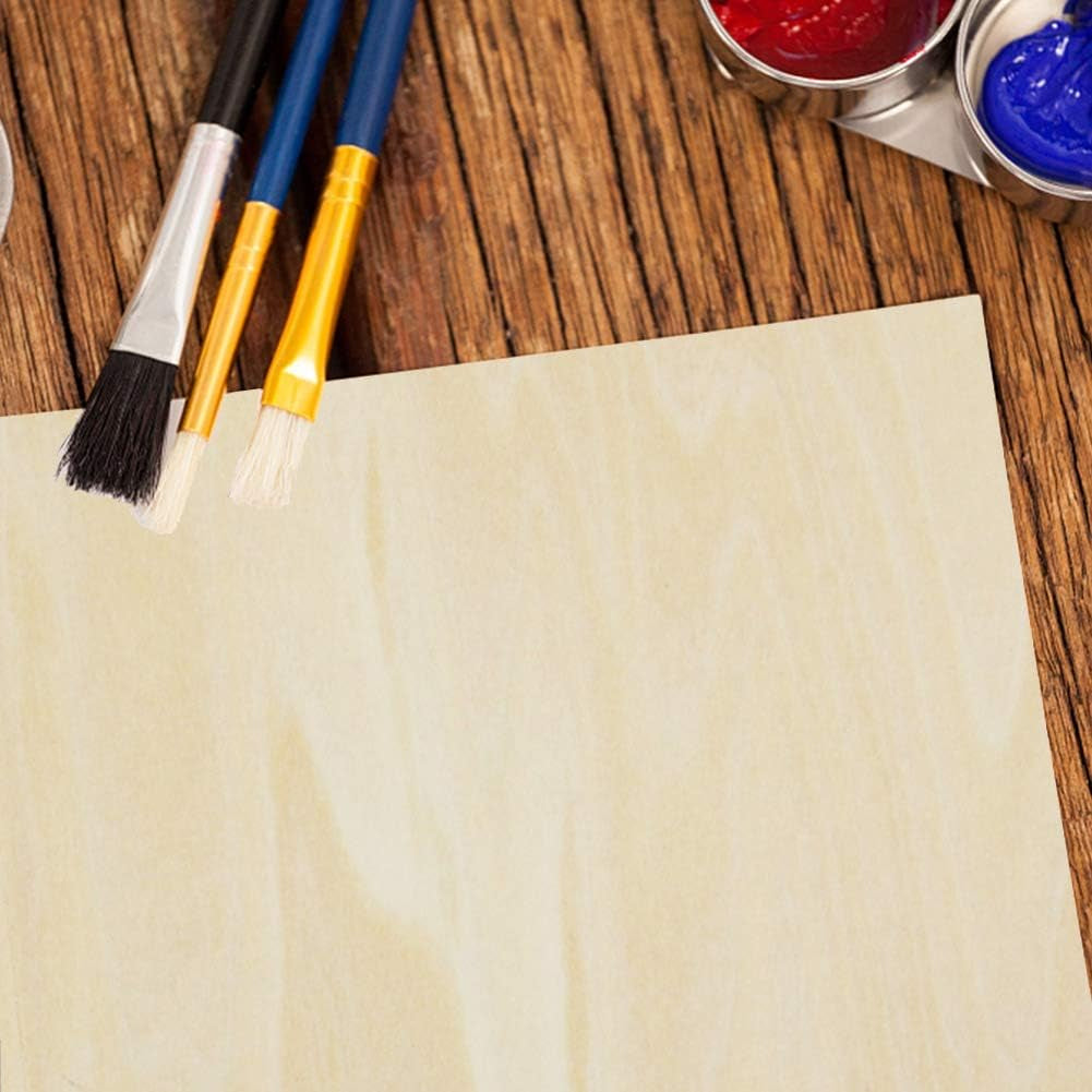 Unfinished Basswood Sheets, Basswood Plywood Sheets for Crafts, 2Mm Basswood Sheet, 10 PCS