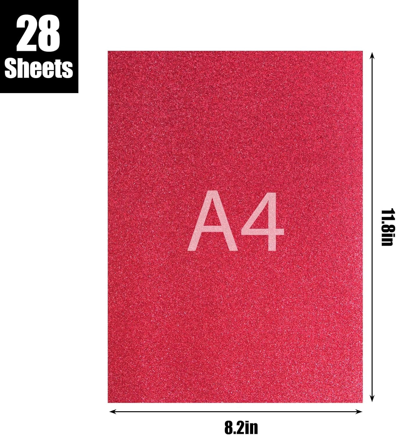 30 Sheets Glitter Cardstock Paper, A4 Sparkly Paper Premium Craft Cardstock Self-Adhesive Glitter Sticker Paper for Art Projects Gift Wrapping Party Decorations 10 Colors 250Gsm