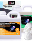 Polyurethane Resin, 60Oz 2 Part Casting Resin, Fast Cured Resin within 10 Minutes, Ultra Low Viscosity & Low Odor Pourable Liquid Plastic for Casting Models, Prototypes & Other Resin Craft