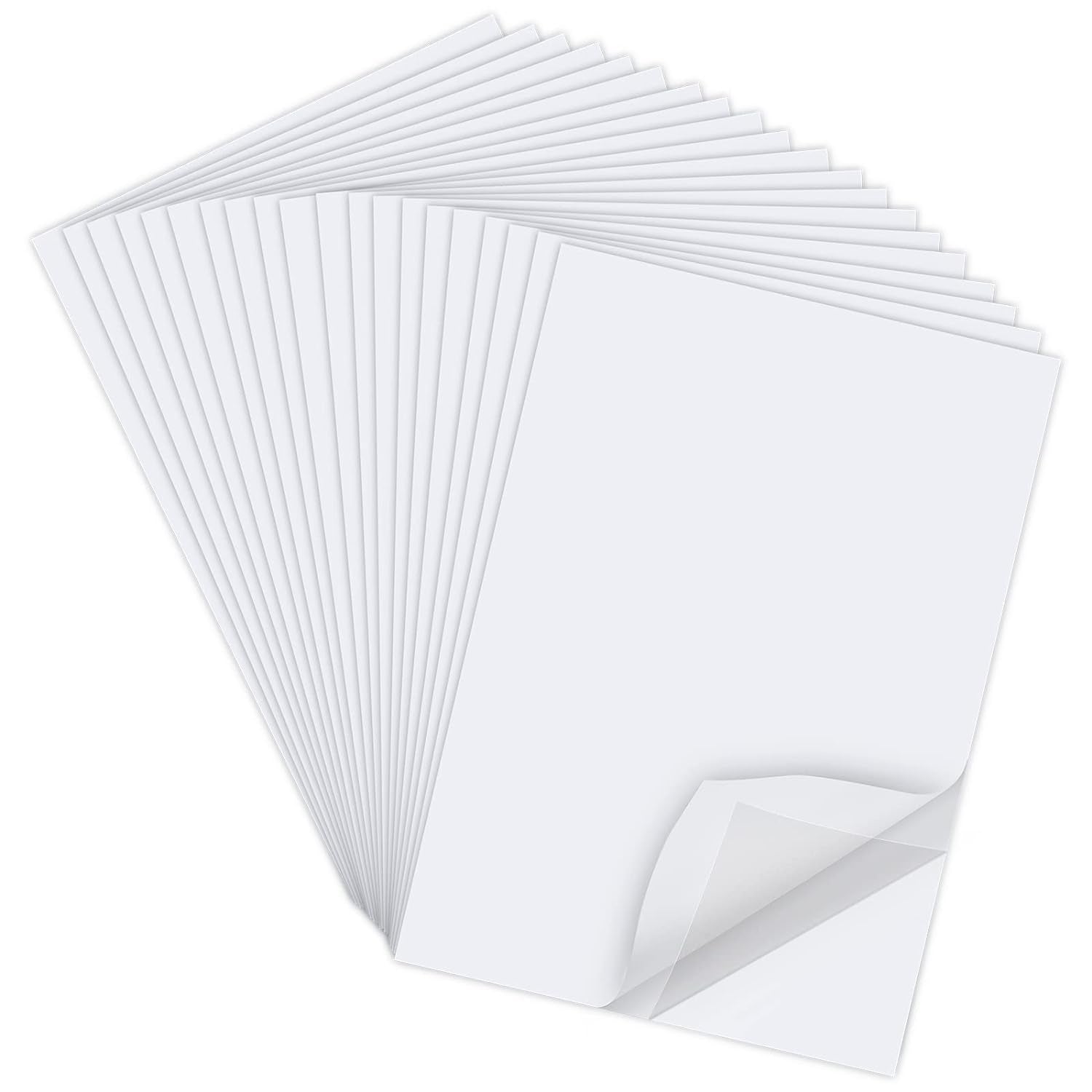 A4 Size 8.3X11.5 Inch Clear Double Sided Adhesive Tape Sheets, Super Strong Sticky Tape, DIY Art, Craft, Home Decorative Tape with White Liner (20)