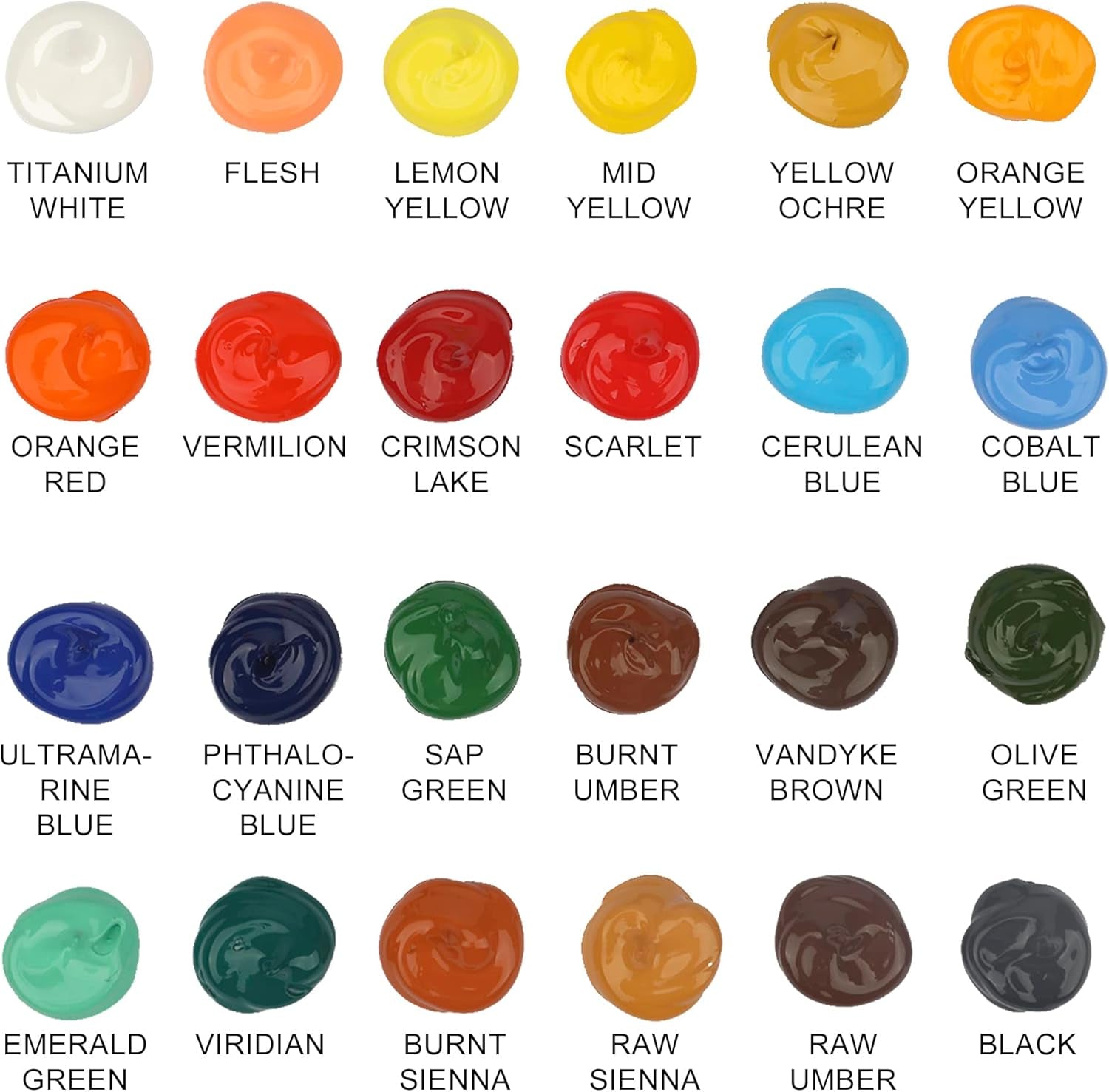 Acrylic Paint Set with 3 Paint Brushes, 24×12Ml Colors Premium Paint Set with 1 Palette 1 Canvas Boards, Art Painting Kits for Adults, Paint Supplies for Canvas Rock Painting Craft Art Class