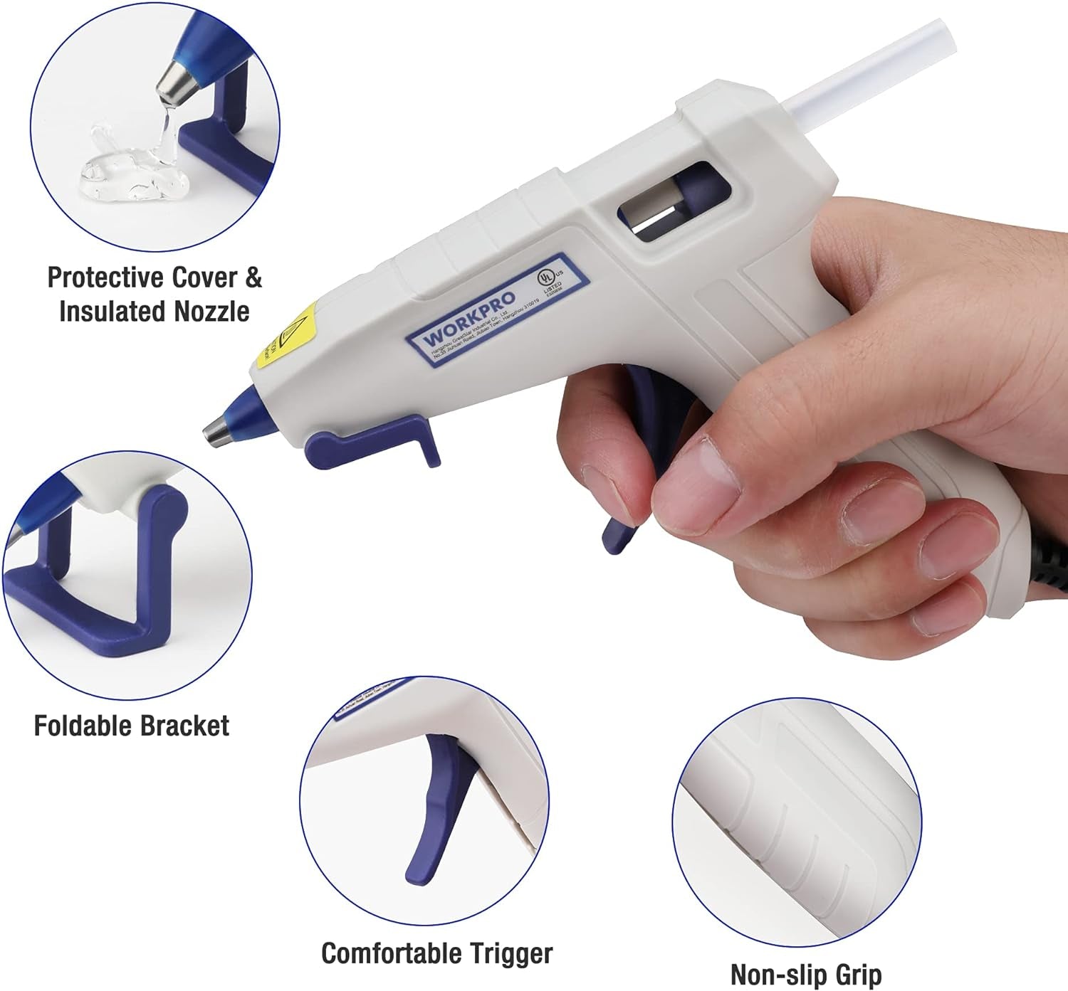 Mini Hot Glue Gun Kit, 20Pcs Hot Glue Sticks Included, Lightweight Hot Melt Glue Gun for Decoration, Craft, School Art, DIY, Home Repairs