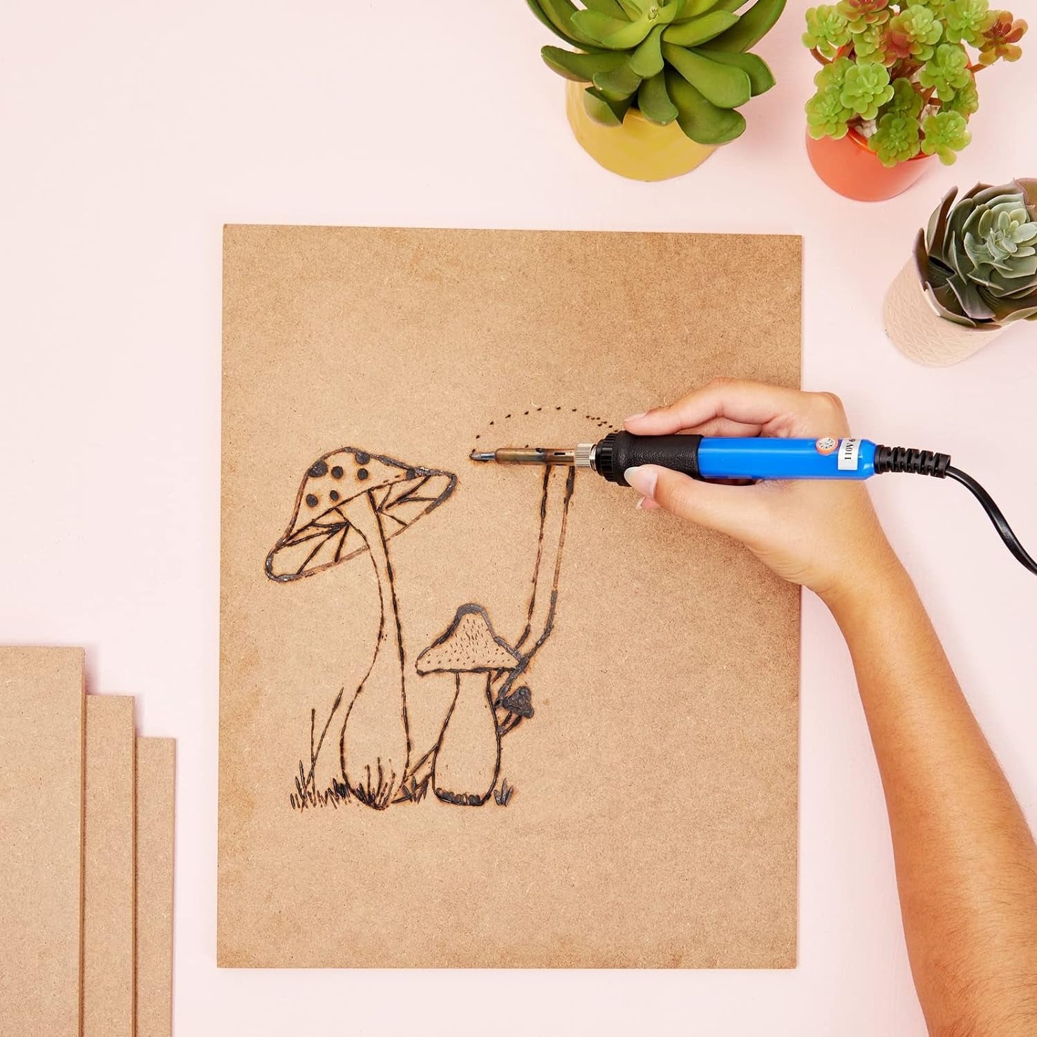 1/4 in MDF Wood Chipboard Sheets for Crafts, Engraving, Painting (11X14 In, 6 Pack)