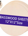 12 Pack 12" Wood Circles for Crafts, round Wooden Discs for Crafts, 3Mm Unfinished Blank Wood Signs for DIY Crafts, Door Hanger, Sign, Wood Burning, Painting, Christmas Halloween Decor