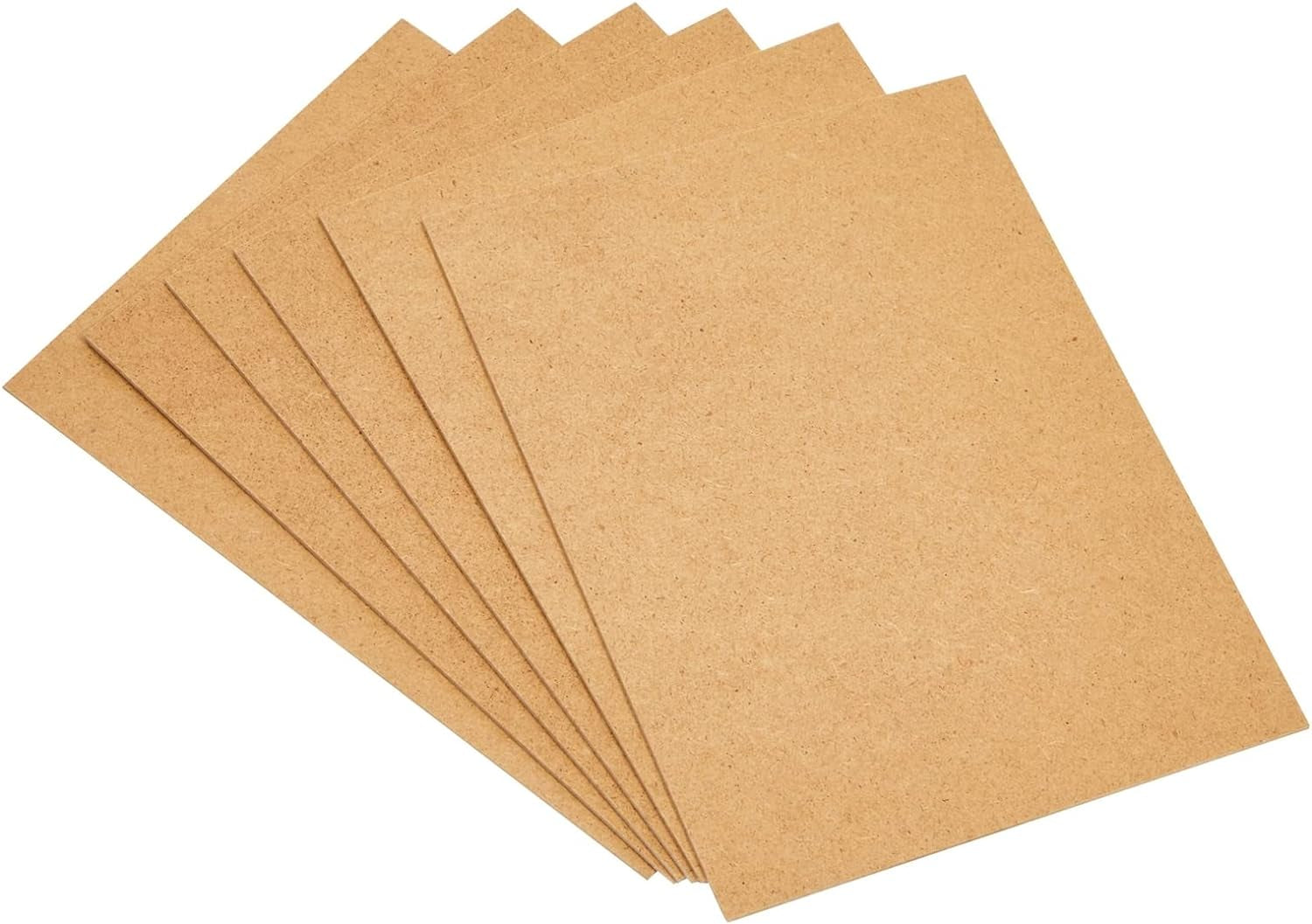 30 Sheets Thin MDF Wood Boards for Crafts, 2Mm Medium Density Fiberboard (6 X 8 In, Brown)