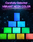 Glow in the Dark Pigment Powder - Epoxy Resin Color Pigment Dyes for DIY Slime Coloring Kit - Luminous Skin Safe Long Lasting Self Glowing for Acrylic Paint, Nail Art, Painting, Crafts - 0.4Oz Each