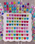 365Pcs round Jewels Stickers Gem Stickers Rhinestone for Crafts Sticker Gems Self Adhesive Bling Jewels, Multicolored