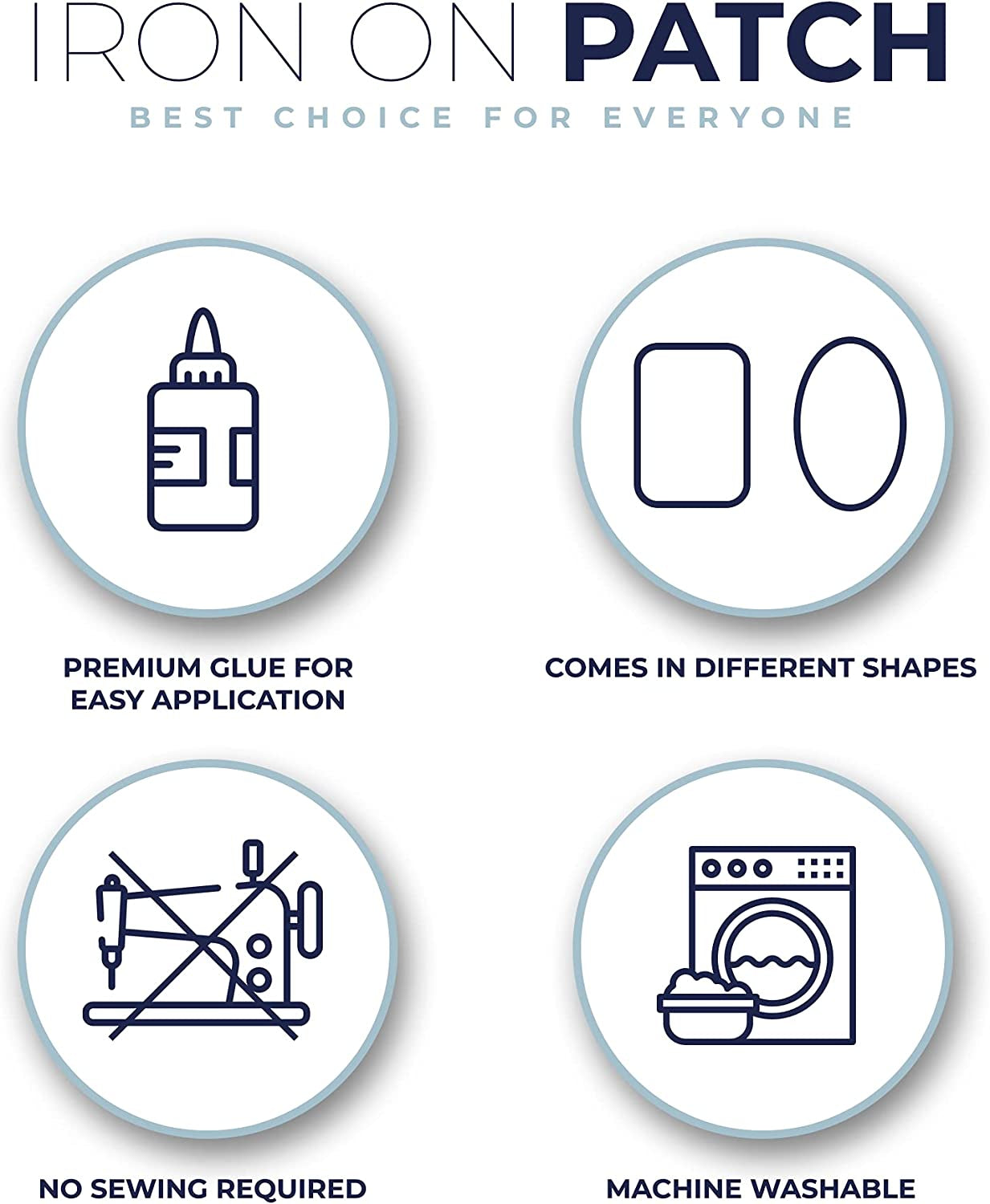 Iron Roll - 4" Width X 60" Length Iron on for Clothing, Pants Repair - Adhesive Fabric Patches - Easy to Use, Fast Result, No Sewing Needed - Black