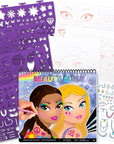Make-Up & Hair Design Sketch Portfolio (11452) Sketchbook for Beginners, Sketchbook with Stencils and Stickers for Ages 6 and Up