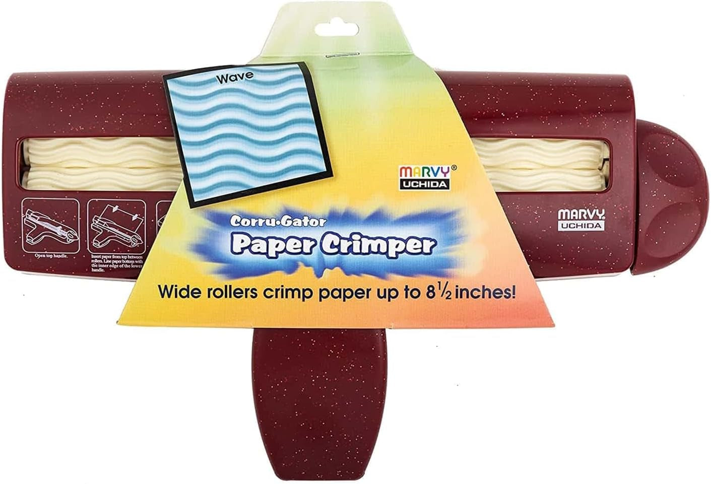 Corru-Gator Paper Crimper 8.5"-Wave,Blue