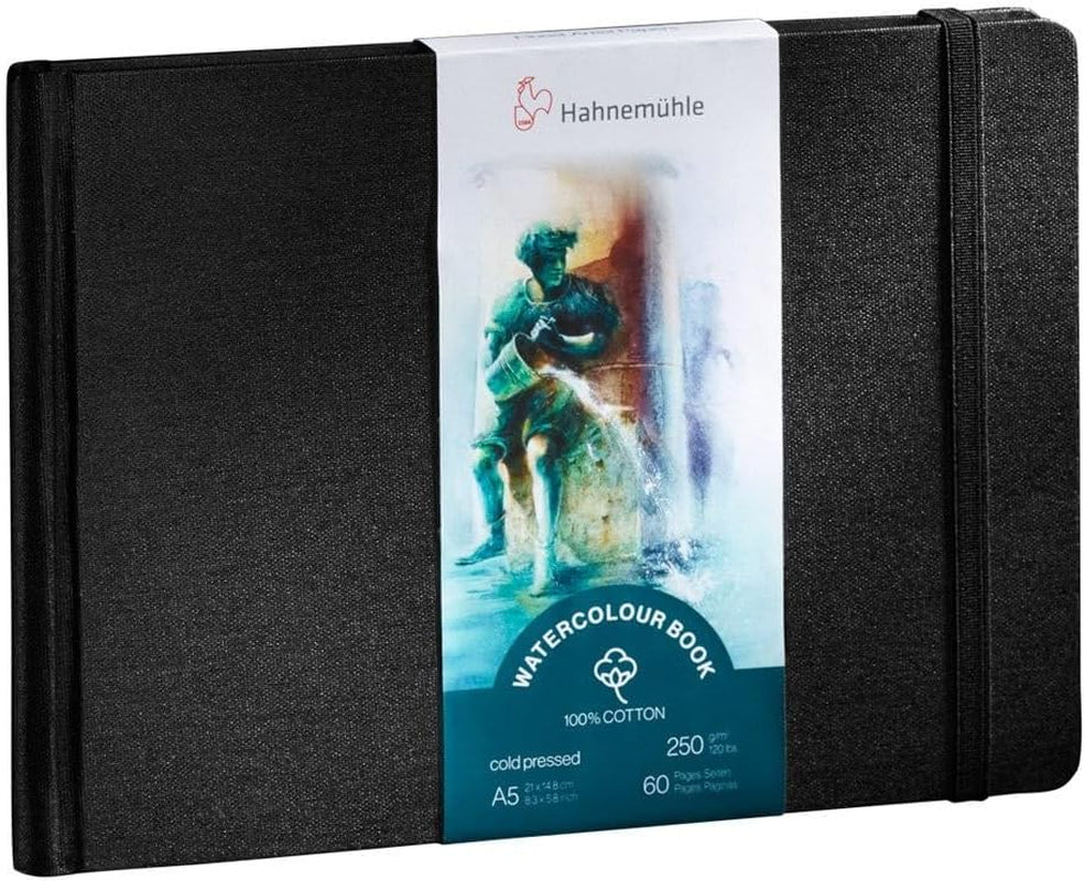 Hahnemuhle Watercolor Book, 100% Cotton, Cold Press 250Gsm, A6 Portrait (10625350)