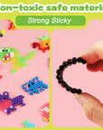 Fuse Beads Non-Iron Kit over 3200 Beads 28 Colors Makes Creations with No Heat Mega Bead Refill
