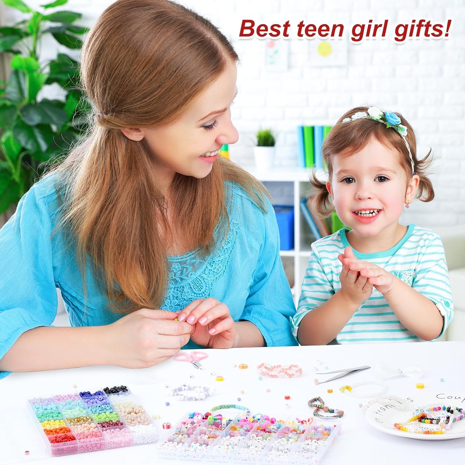 4100Pcs 5Mm Glass Seed Beads Craft Beads Kit and Colorful Letter Beads for Friendship Bracelets Jewelry Making Necklaces and Key Chains, Glass Pony Seed Letter Alphabet DIY Art and Craft