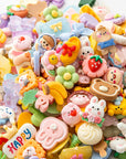 Slime Charms Cartoons Charms Cute Set - Mixed Lot Assorted Cartoons Kawaii Charms Resin Flatback Cute Sets for DIY Crafts Making,Decorations,Scrapbooking,Embellishments,Hair Clip 80Pcs