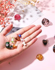100 Pieces Assorted Glass Beads for Jewelry Making Adults, Large and Small Mixed Shaped Glass Beads Bulk for DIY Necklaces Bracelets, Crafting Supplies Kit