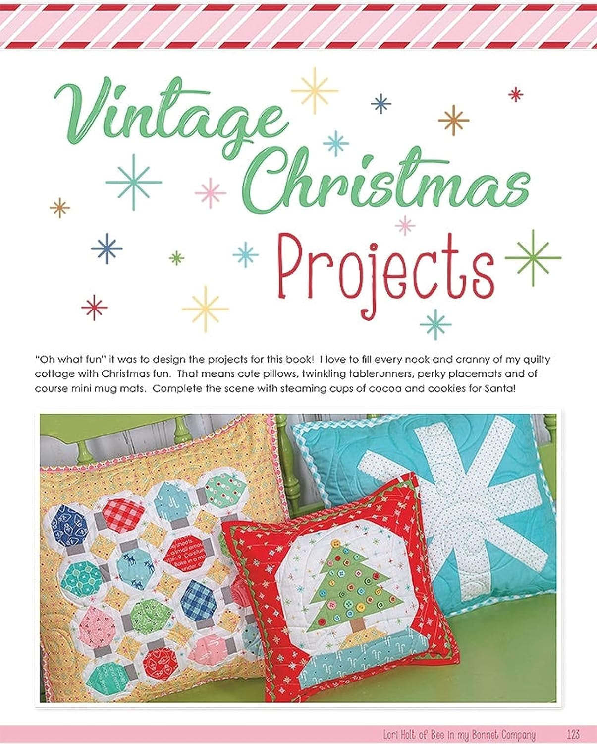 Vintage Christ Mas Quilt Book by Lori Holt of Bee in My Bonnet, 11 X 9 X 1