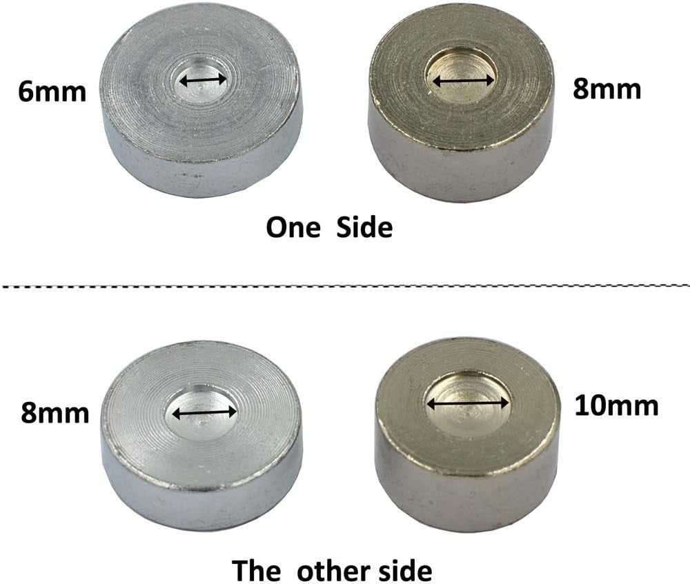 7 Pcs Metal Domed Rivet Fixing Setting Tool Spike Rivets Setter