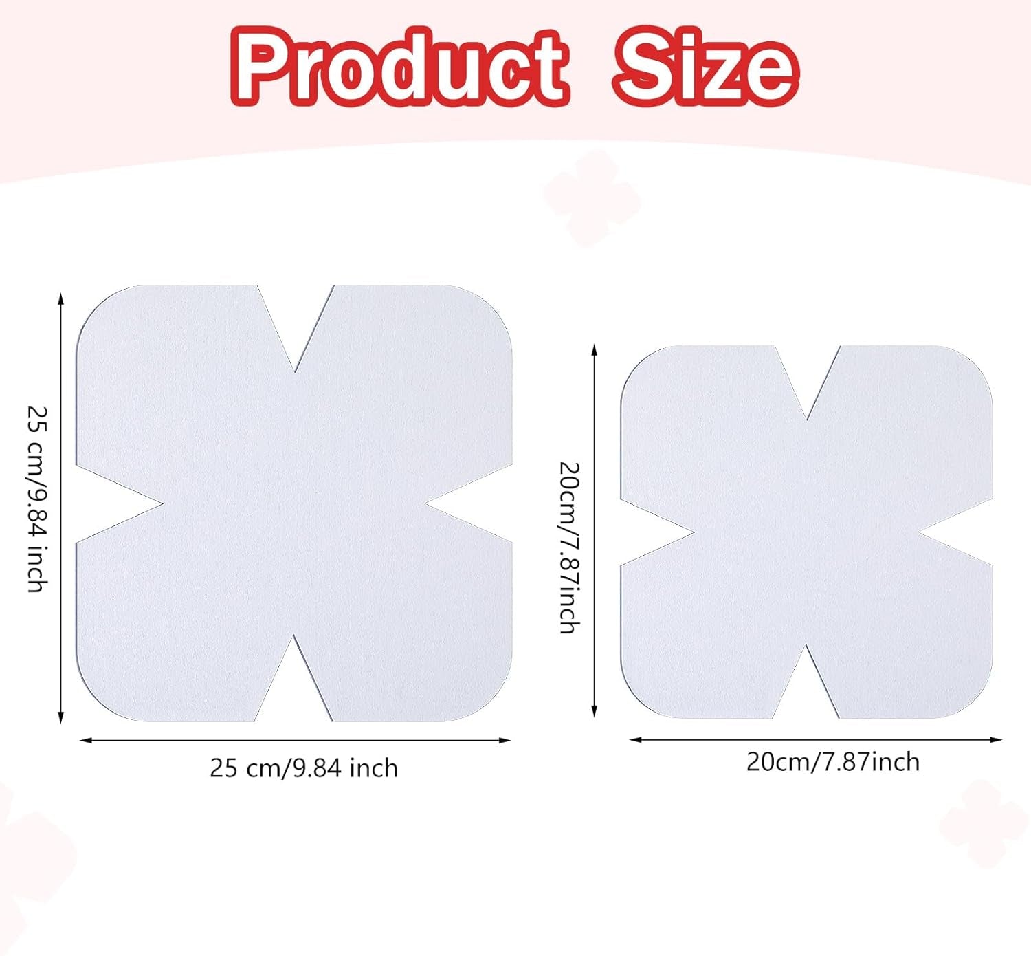 24 Pcs Cozy Pre Cut Batting Microwave Quilt Batting Fabric Batting for Quilting Bowl Cozy Pattern Template Bowl Wrap Cut on Fold Template for Sewing DIY,9.84 X 9.84 Inch, 7.8 X 7.8 Inch