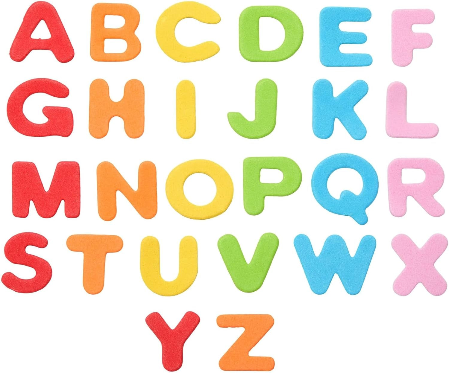 1300 Pieces Small Foam Letter Stickers for Crafts, 50 Sets of Adhesive A-Z Alphabets for Kids (6 Colors)