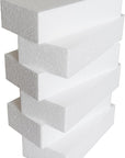 DNB Craft Foam Blocks - 6PCS 8X4X2 Inch Rectangle EPS Polystyrene White Foam Bricks - Crafts and Arts Supplies