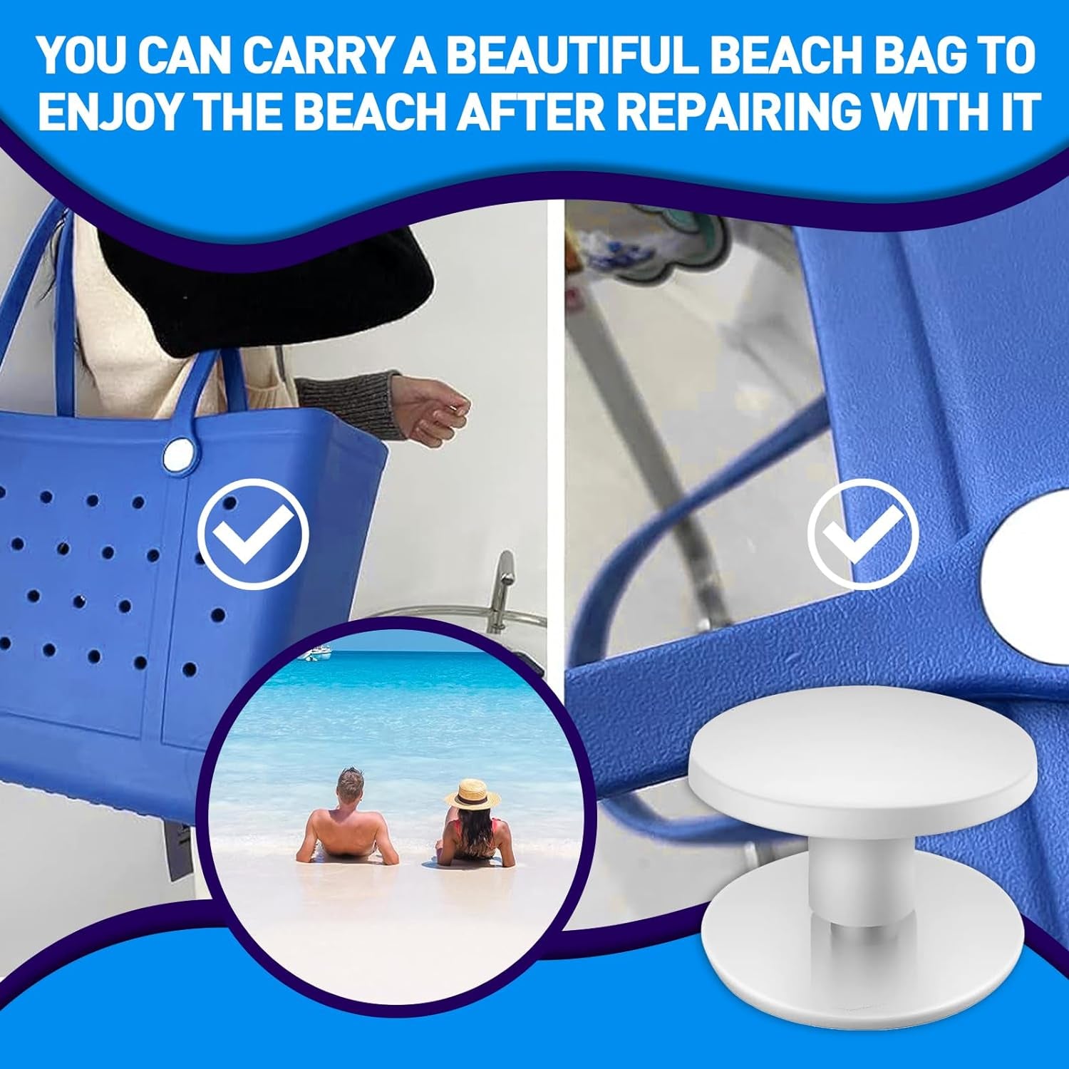 8 Pcs Replacement Buttons Compatible with Bogg Bag - Fix Your Bag Easily Perfect Accessory for Bogg Bag Handles - Say Goodbye to Struggling with a Broken Bag