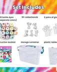 Tie Dye Kit for Kids Age 8-12 & up Girls Boys Teens, Clothing Shirt Fabric Dye Arts and Crafts Gifts Party Supplies, Kids Tie Dye Kit for Large Group, 18 Pre-Filled Bottles W/14 Colors