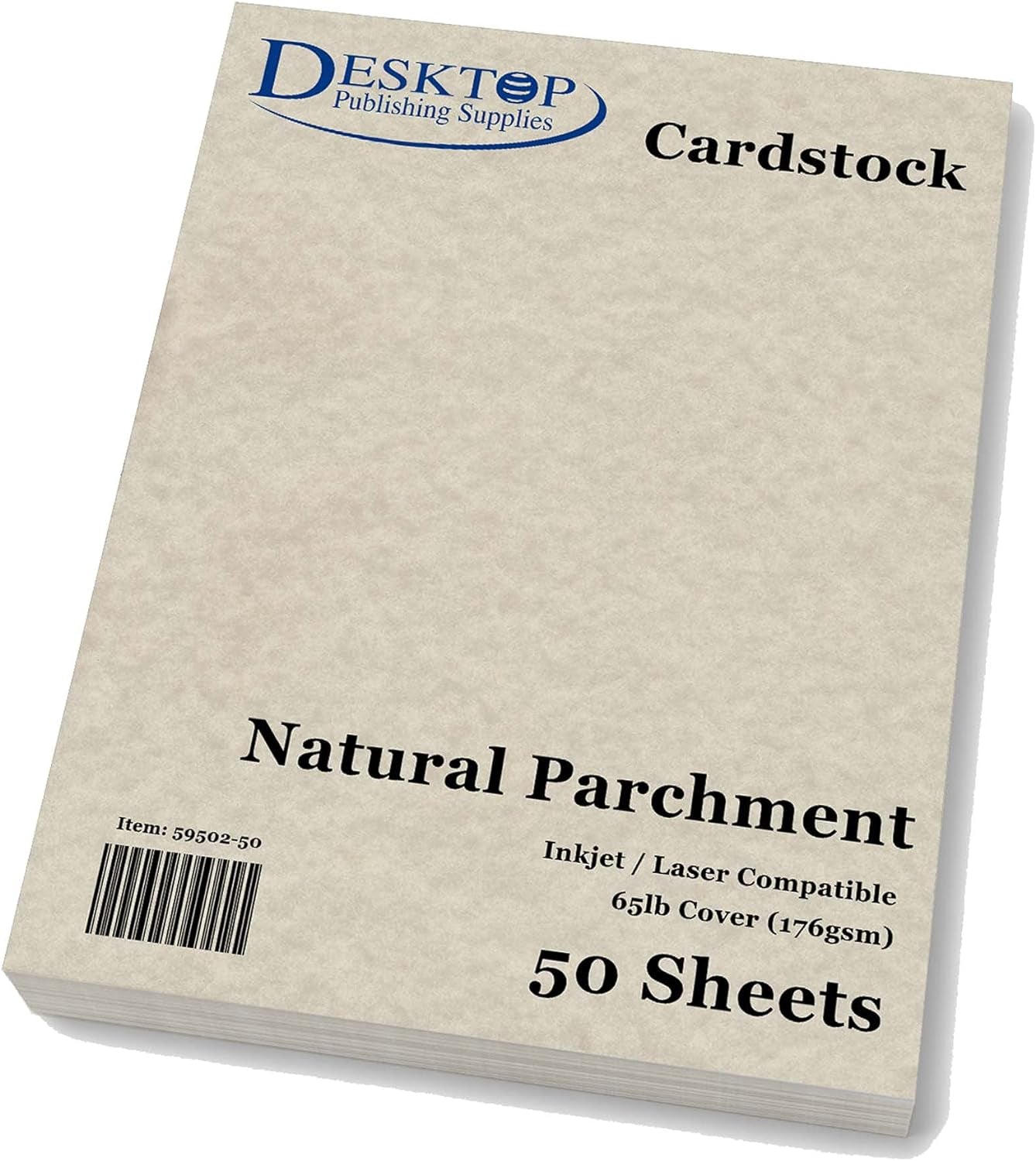 65Lb Natural Parchment Cardstock for Inkjet &amp; Laser Printers (8 1/2" X 11") - 50 Sheets