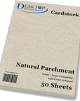 65Lb Natural Parchment Cardstock for Inkjet & Laser Printers (8 1/2" X 11") - 50 Sheets