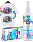 2X100Ml Sublimation Spray, Sublimation Coating Spray for All Fabric, Including 100% Cotton, Polyester, Carton, Tote Bag, Pillows, Mugs, Canvas, Quick Dry & Super Adhesion, High Gloss Vibrant Color