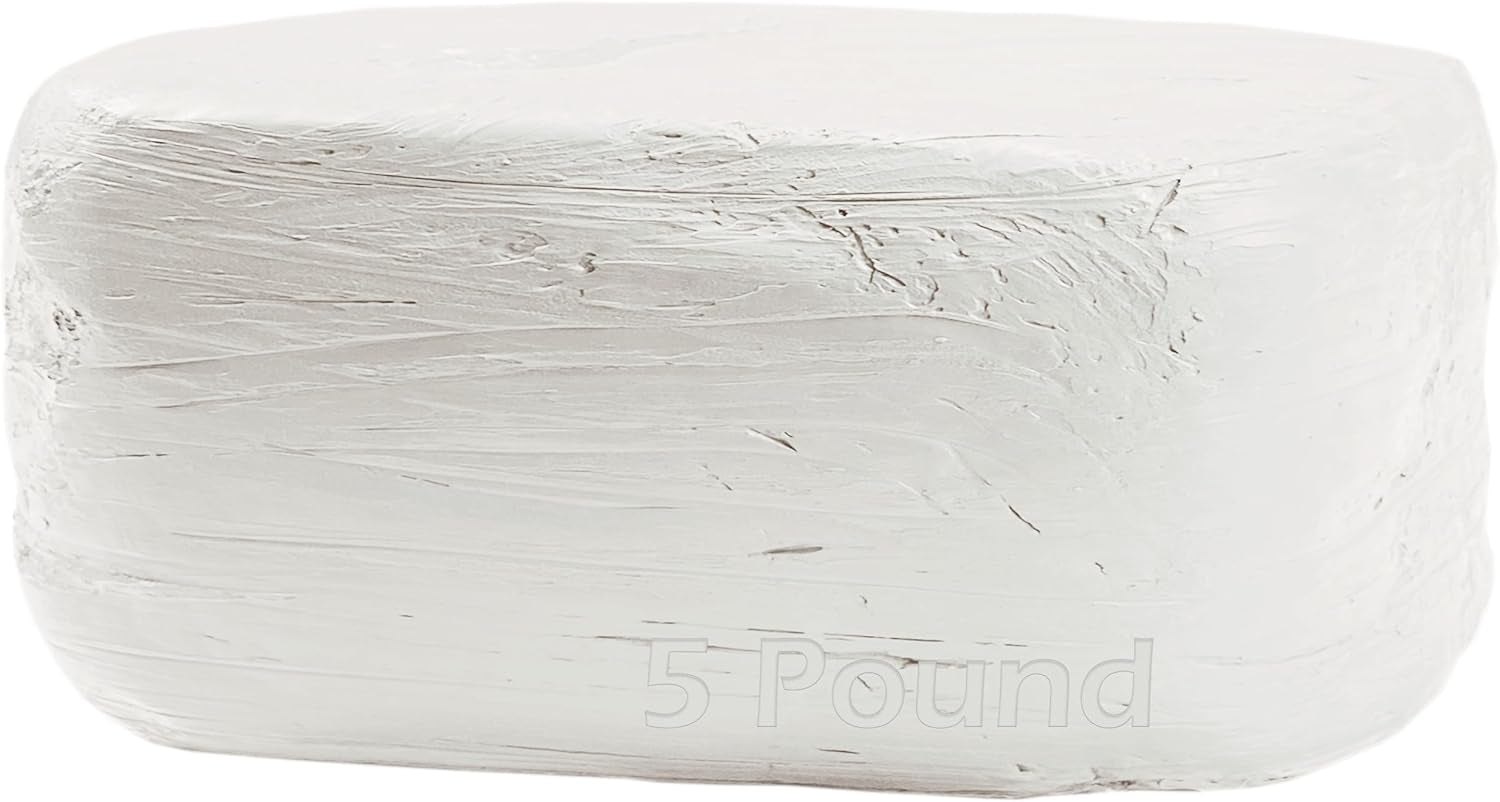 Stone Air-Dry Clay 15LB Wih 3 Colors White, Gray &amp; Terra Cotta 5Lb Each- Ideal for Beginners and Advanced Sculptors All-Purpose Modeling Clay (White, Gray &amp; Terra Cotta)