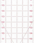 Sewing Ruler - 6" X 24" Acrylic Ruler - Sewing and Quilting Ruler with Gridlines - Arts and Craft Supplies - Clear/Red