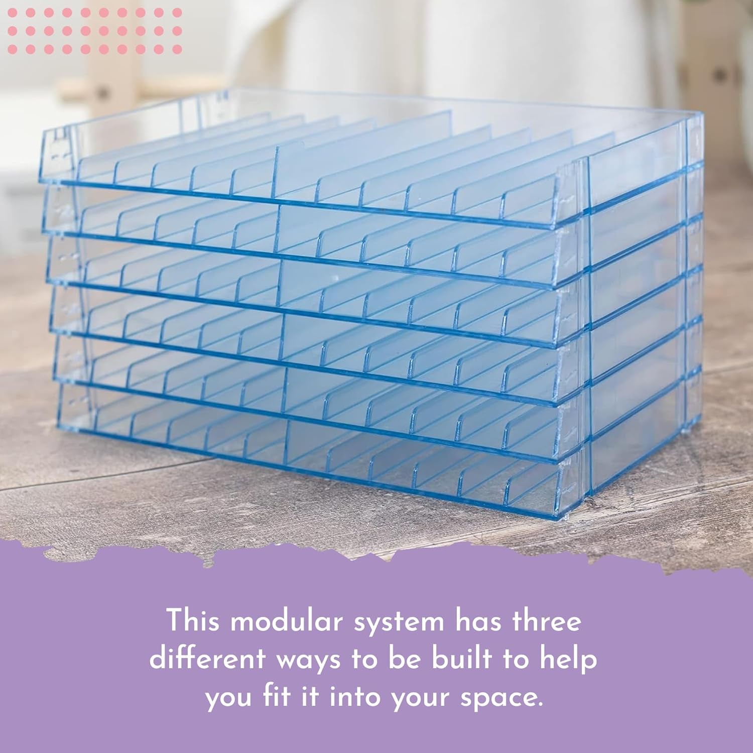 Crafter'S Companion - Universal Marker Storage System Modular System for 72 Pens (4 Trays) - Clear, 6 Count (Pack of 1)