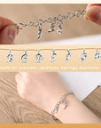 156PCS ABC Letter Charms, Mini A-Z Alphabet Bracelet Necklace Pendants with 200PCS Open Jump Rings for DIY Jewelry Making
