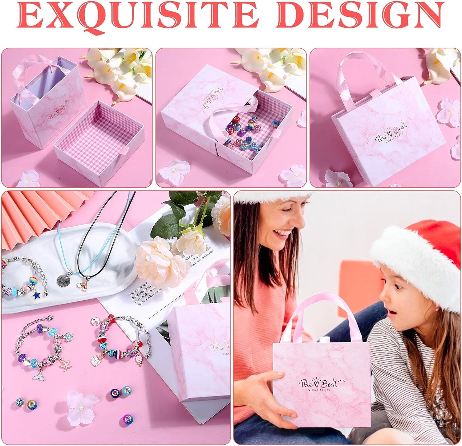 150 Pieces Charm Bracelet Making Kit for Girls, Charm Bracelets Jewelry Making Kit with Beads Bracelets Charms Necklace DIY Crafts Gifts Set for Teen Girls Kids Age 8-12