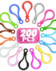 100Pcs Plastic Keychain Clips for Crafts - Lobster Claw Clasps for Keychains for Crafts Plastic Keychain Clip for Backpack - Clip Keychain Hooks Lanyard Snap Hooks and Clasps for Jewelry Making