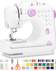 Sewing Machine for Beginners, Mini Sewing Machine with 12 Built-In Stitches, Kids Sewing Machine with Foot Pedal, High-Low Speeds, Portable Sewing Machines and Sewing Enthusiasts (505)