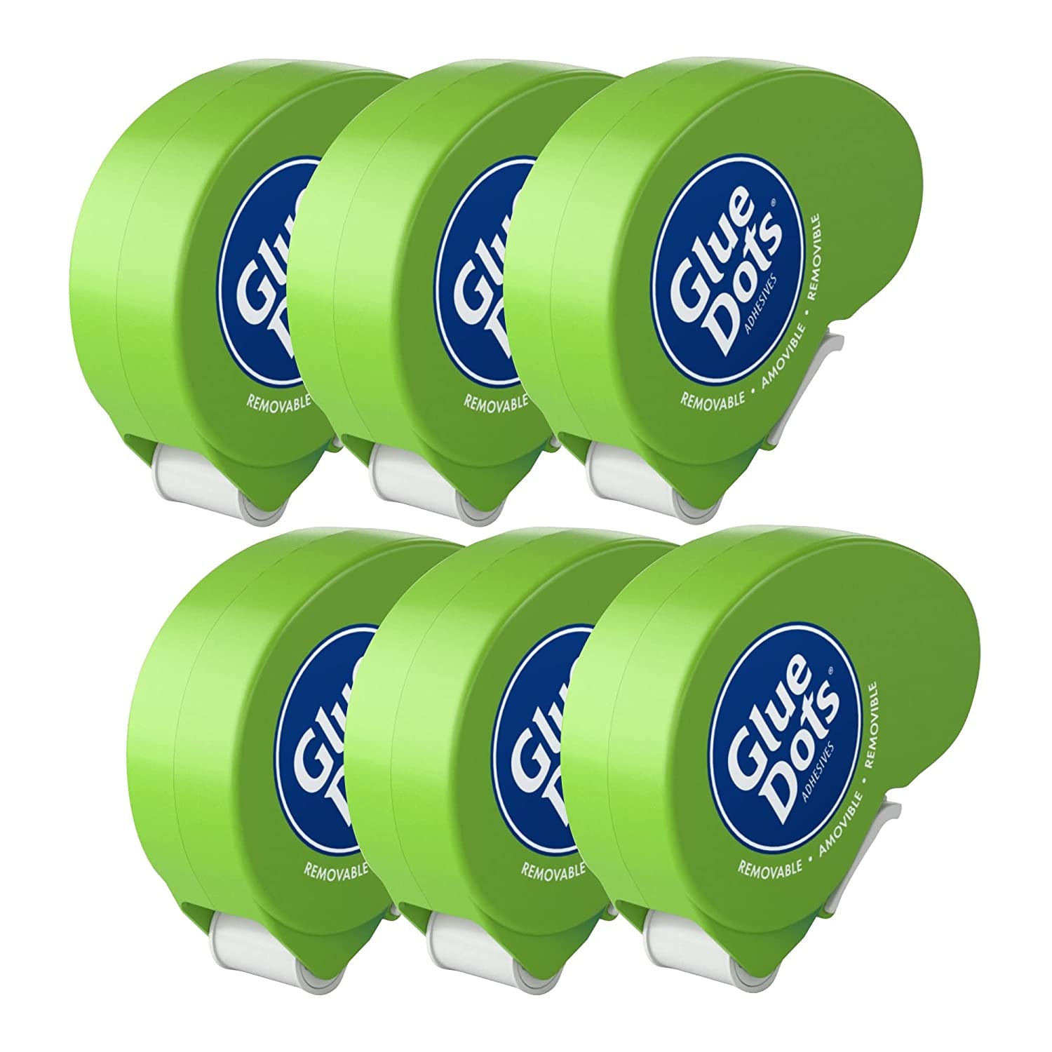 , Removable Dots Dot N&#39; Go Dispenser, Double-Sided, 3/8&quot;, .38 Inch, 200 Dots, DIY Craft Glue Tape, Sticky Adhesive Glue Points, Liquid Glue Alternative, Clear