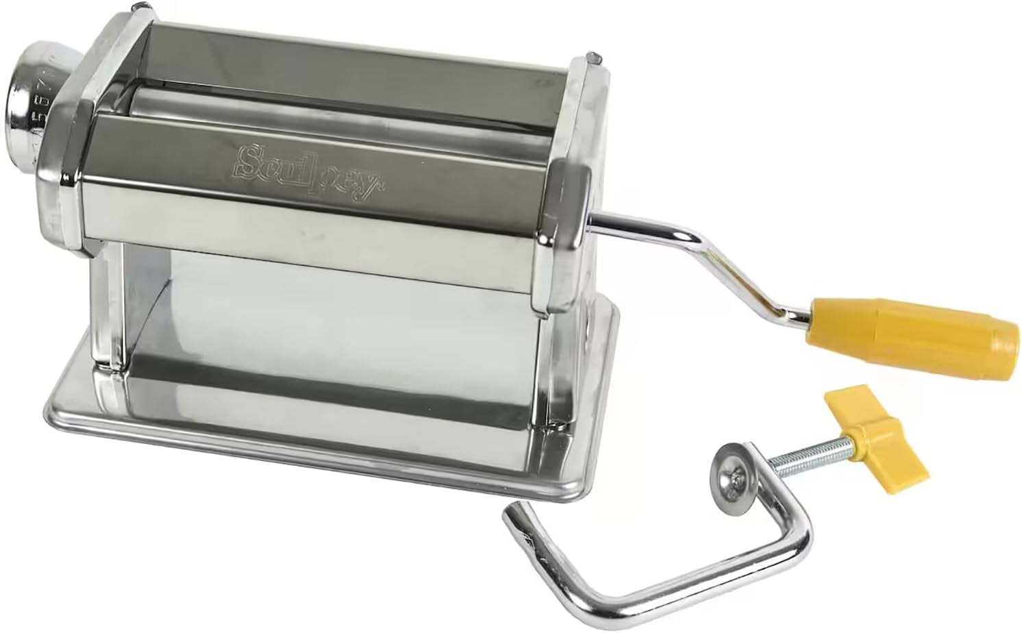Tools Clay Conditioning Pasta Machine, Polymer Oven-Bake Clay Tool, 9 Thickness Settings, Includes Clamp and Hand Crank, Great for All Skill Levels and Craft Projects