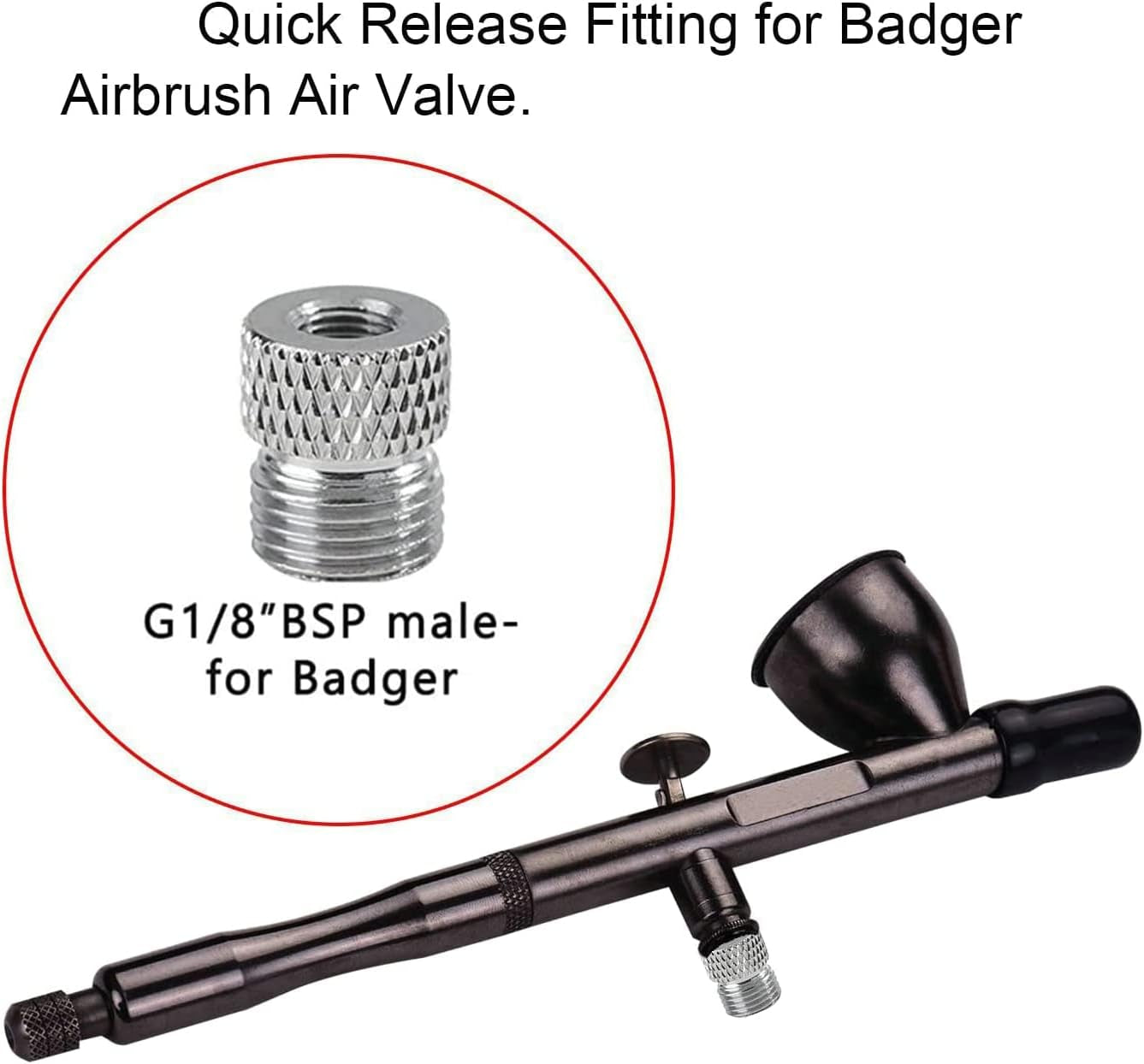 Multi-Size Airbrush Adapter Set Air Brush Fitting Connector Kit Airbrush Accessories for Air Compressor, Badger Paasche Aztec Airbrush