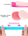 40 Yards Fold over Elastic Solid Color Trim Elastic 40 Colors Ribbon Sewing Stretch Elastic Foldover Elastic Ribbon Band for Baby Girls Hair Bow DIY Craft Hair Ties Headbands