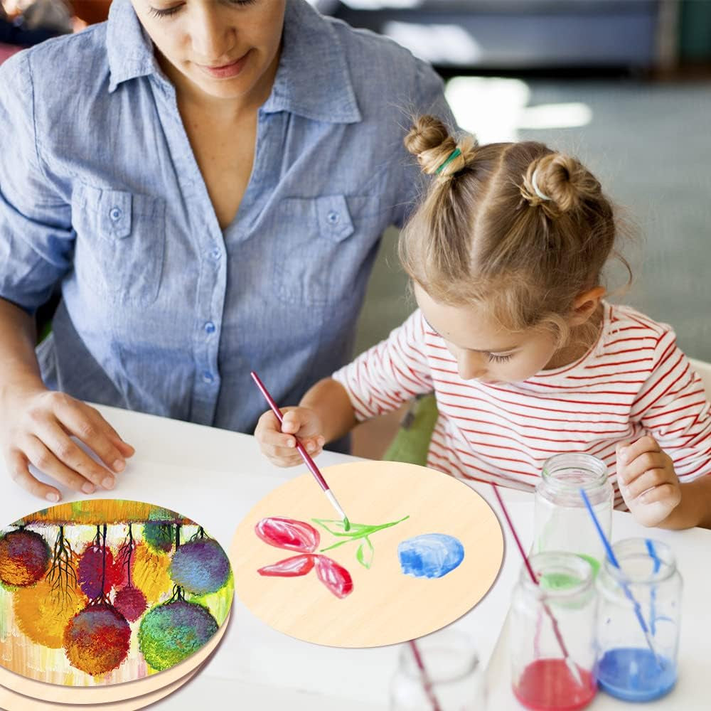 12PACK Wood Rounds for Crafts, 12 Inch Unfinished Wood Circles Discs for Door Hanger Sign Blank, Particle Board for Wreath Boards Crafts Painting and Christmas Halloween Decoration