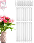 240 Pcs Floral Picks Card Holder Plastic Straight Head Flower Card Holder Stick for Card Photo Floral Bouquet Arrangement Valentine'S Day Wedding Birthday Party Decoration (Fork Shape, 9.4 Inch)