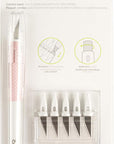 Truecontrol Knife Kit - for Use as a Precision Knife, Craft Knife, Carving Knife and Hobby Knife - for Art, Scrapbooking, Stencils, and DIY Projects - Comes with 5 Spare Blades - [Rose]