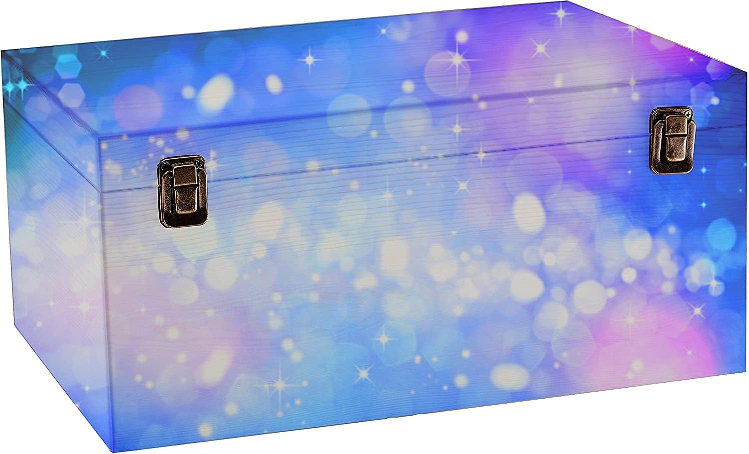 14" X 10" X 6.5"- Large Wooden Box with Hinged Lid - Unfinished Wood Box - Pine Wood Boxes for Crafts - Wooden Storage Box - DIY Memory Box - Wooden Keepsake Box - Cajas De Madera