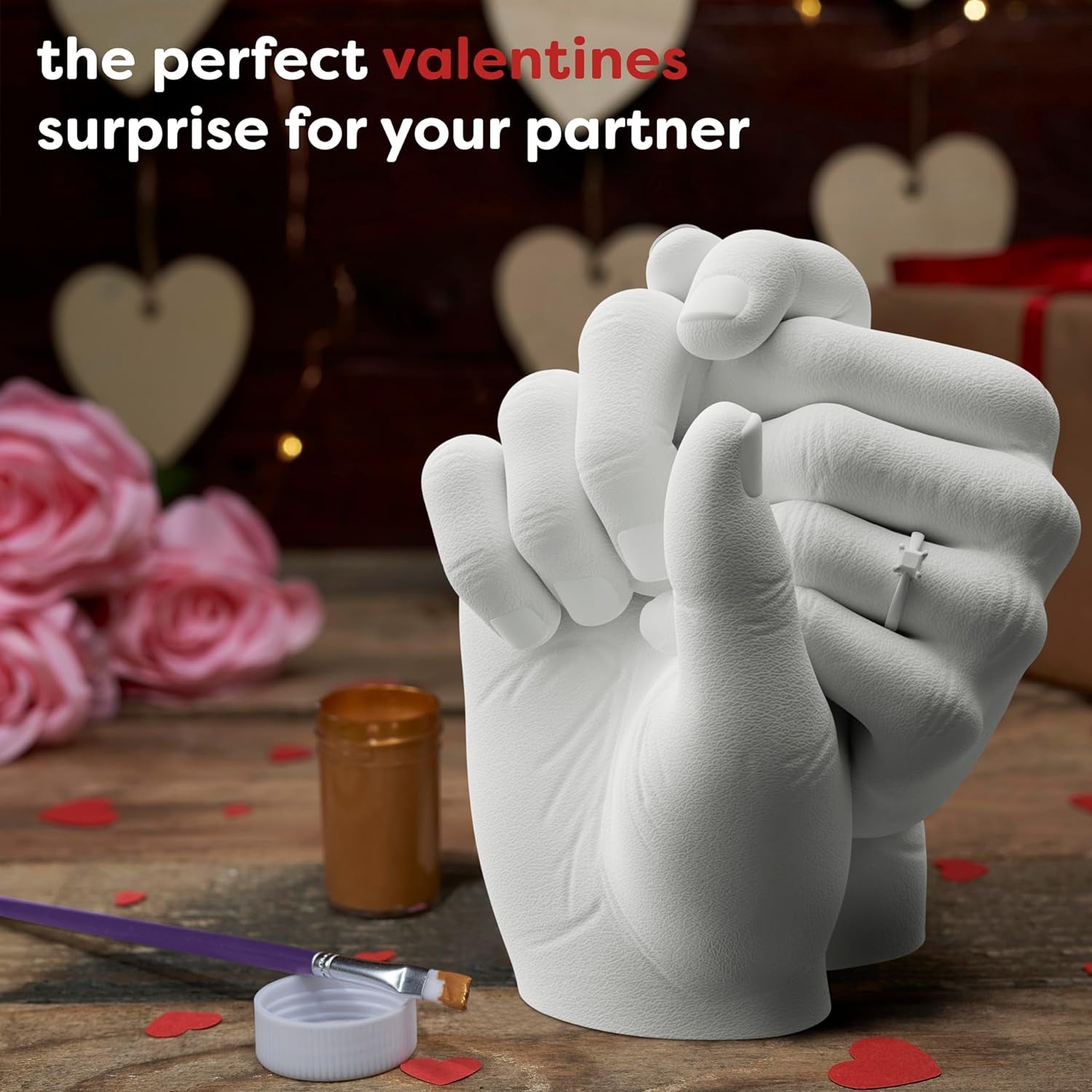 - Holding Hand Casting Kit for Couples with Base &amp; Paints, Hand Sculpture Hand Molding Kit, Hand Mold Kit Couples Activities - Gift for Women for Wedding, Anniversary, Mothers Day, Valentines